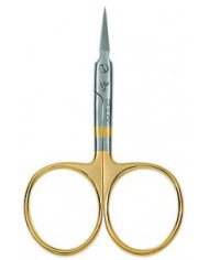 Dr. Slick Curved Arrow Scissors Gold Steel 3.5in