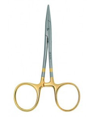 Dr. Slick Curved Fine Jaw Clamps Gold Steel 5" 