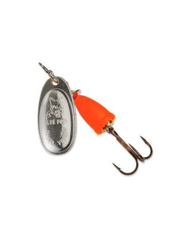 Blue Fox Classic Vibrax Silver Fire Red 3/16oz 2