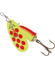 Blue Fox Classic Vibrax Hot Pepper Clown Yellow Red 3/16oz 2