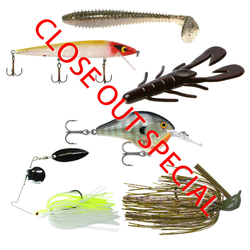 Bass Fishing Baits and Lures at CLOSE OUT SPECIAL SALE PRICES