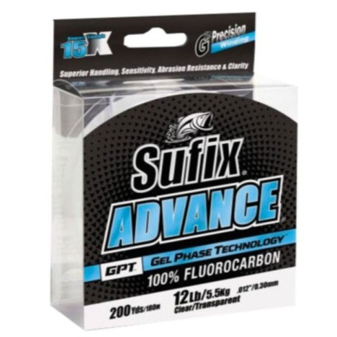 Sufix Advance 100 % Fluorocarbon (Clear) 100 Yds
