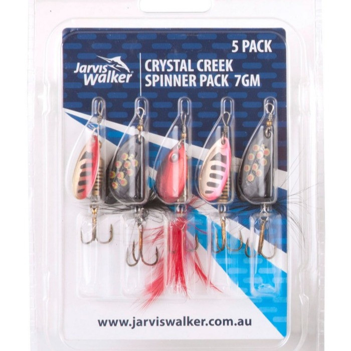 Jarvis Walker Inline Spinner Crystal Creek Packs Assorted