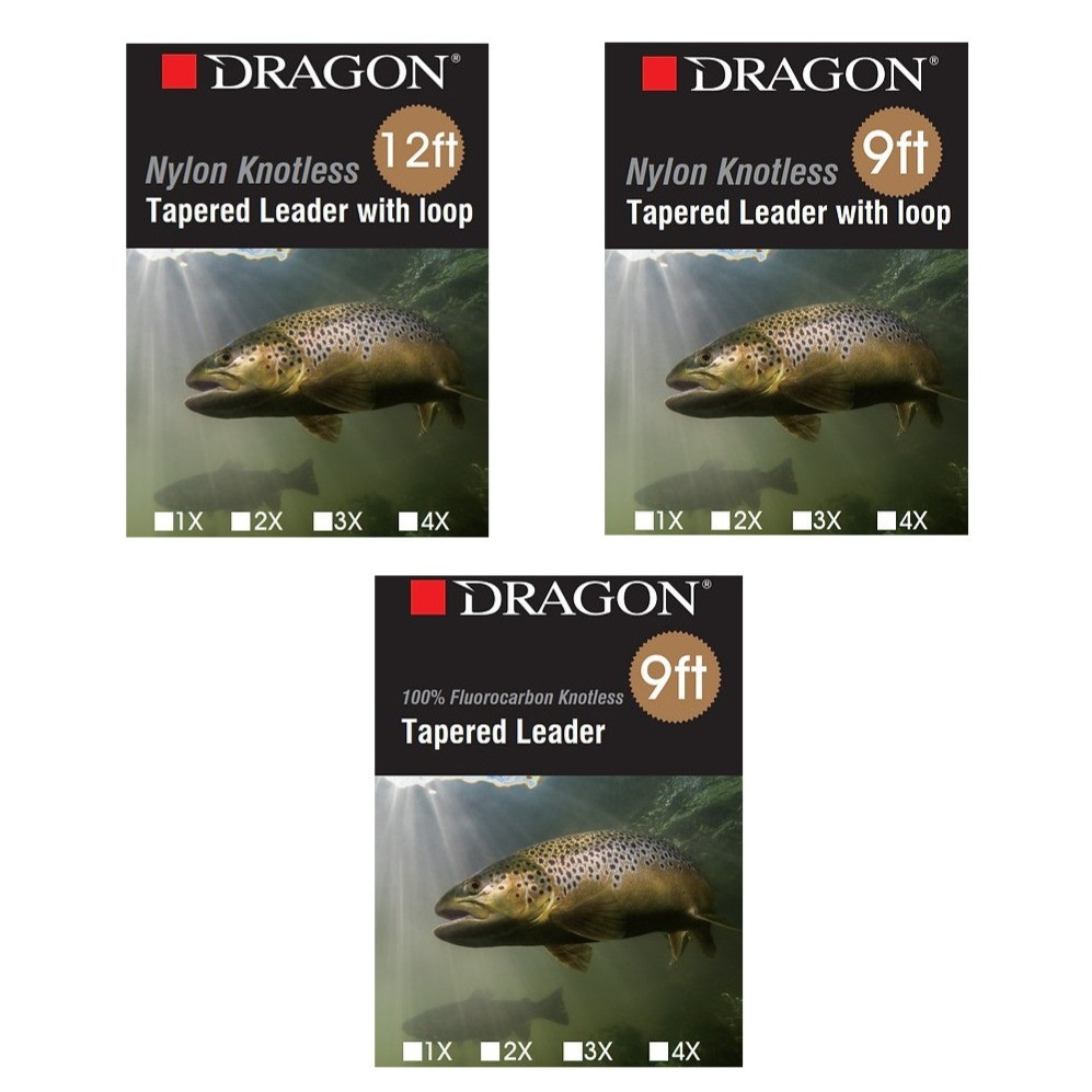 Dragon Tapered Leaders 9ft/12ft