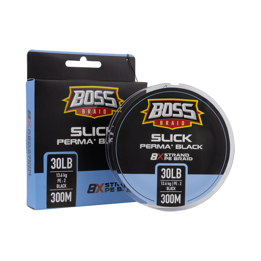 Boss Slick Perma Black 8X Braided Line 300 m Spool