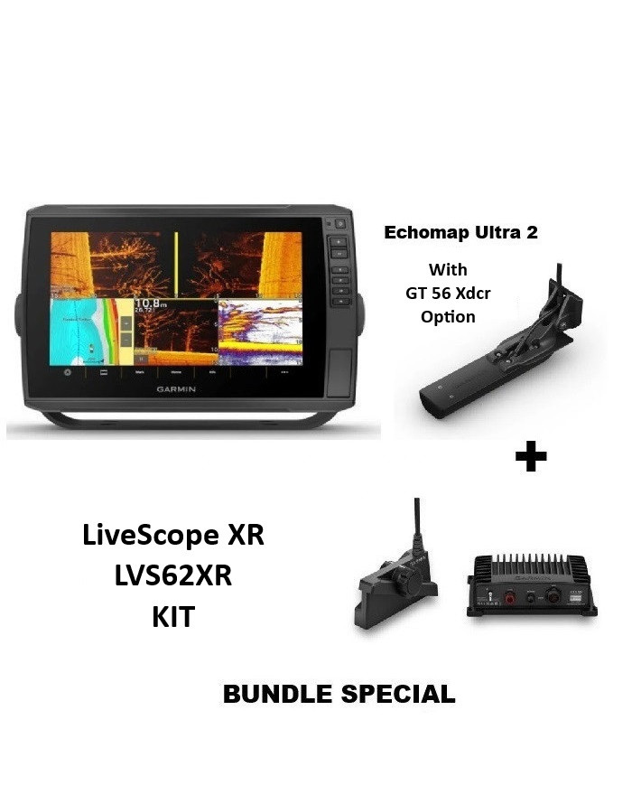 Garmin Echomap Ultra2 Chartplotter and LiveScope XR LVS62XR Easter Sale Bundle Offers