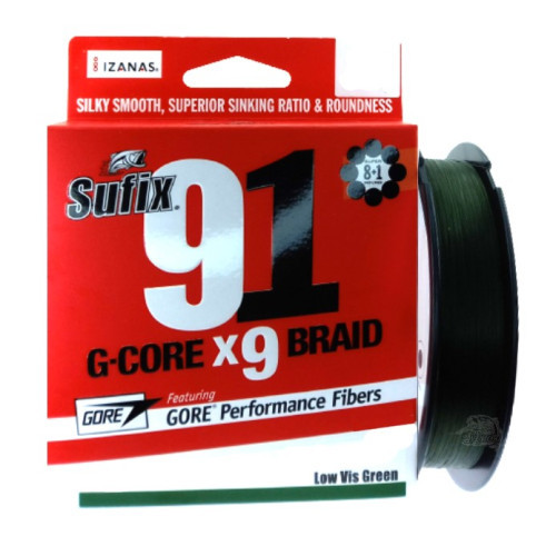 Sufix 91 Gore X9 Braid Low Vis Green 300m