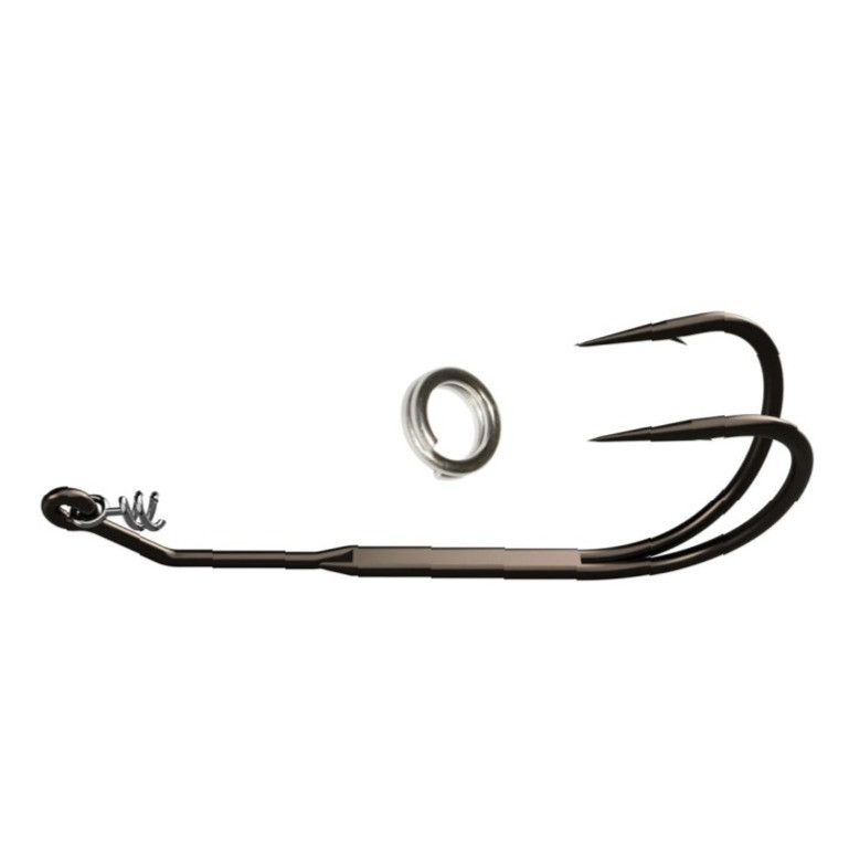 Mustad Alpha point Frog Trailor Double Hook / Split Ring