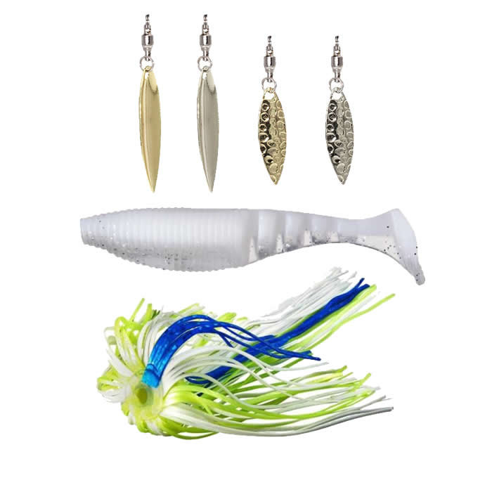 Replacement Blades Skirts and Trailers for Spinnerbaits, Buzz Baits Jigs & Chatterbaits