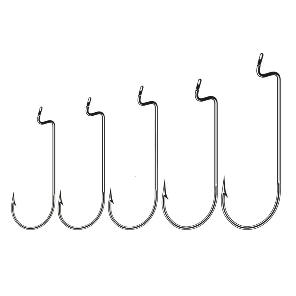 Round Bend and Offset Shank Round Bend Worm Hooks