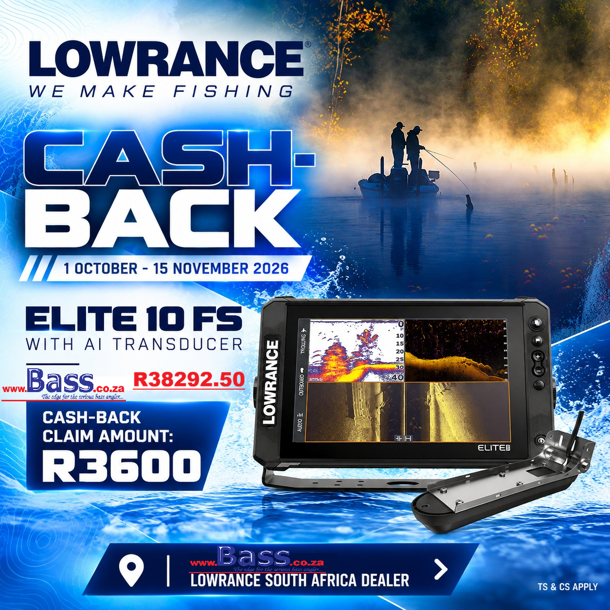 LOWRANCE ELITE FS 10 W AI3-IN-1 TRANSDUCER CASH BACK REBATE OFFER