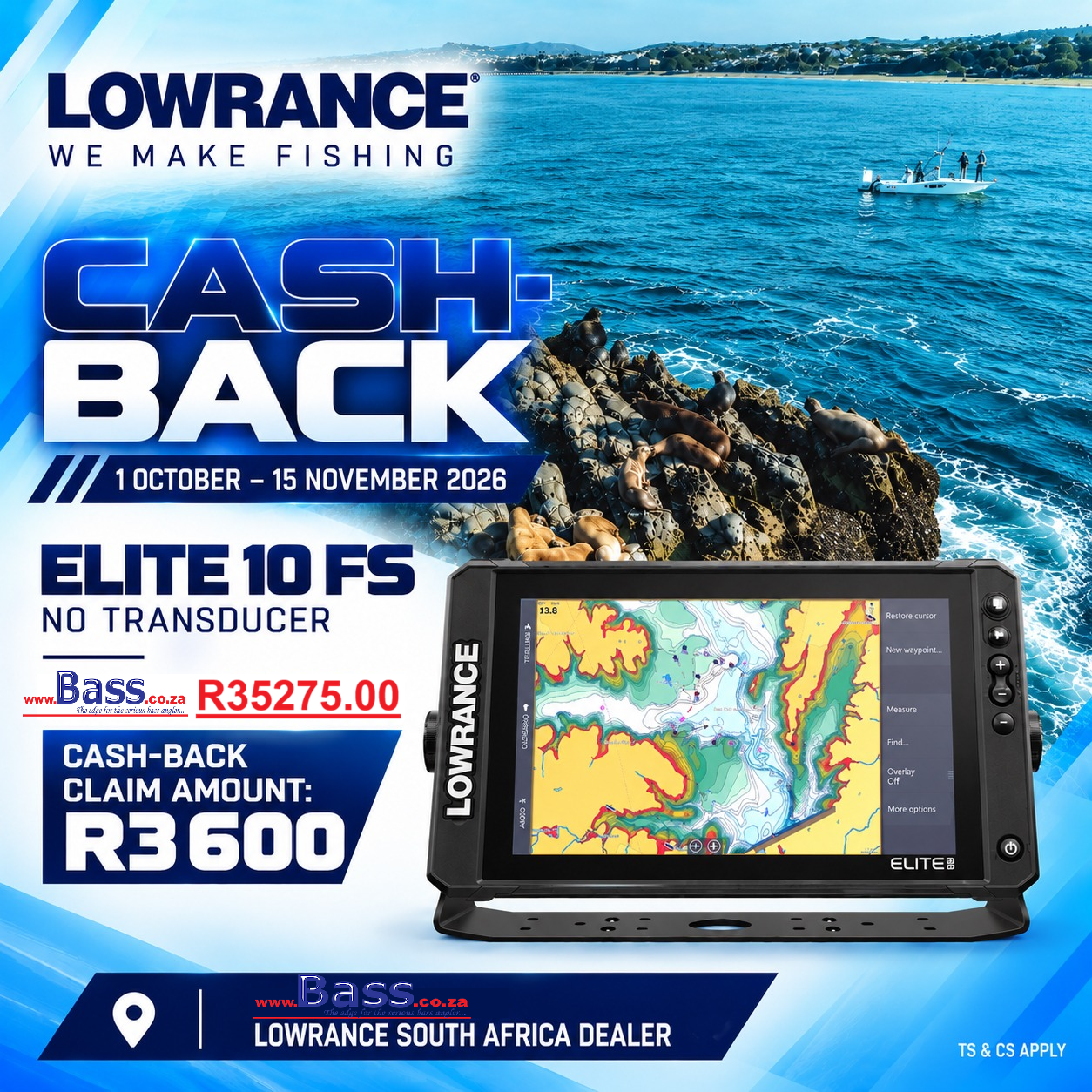 Lowrance Elite FS 10 No Transducer Cash Back Rebate Sale